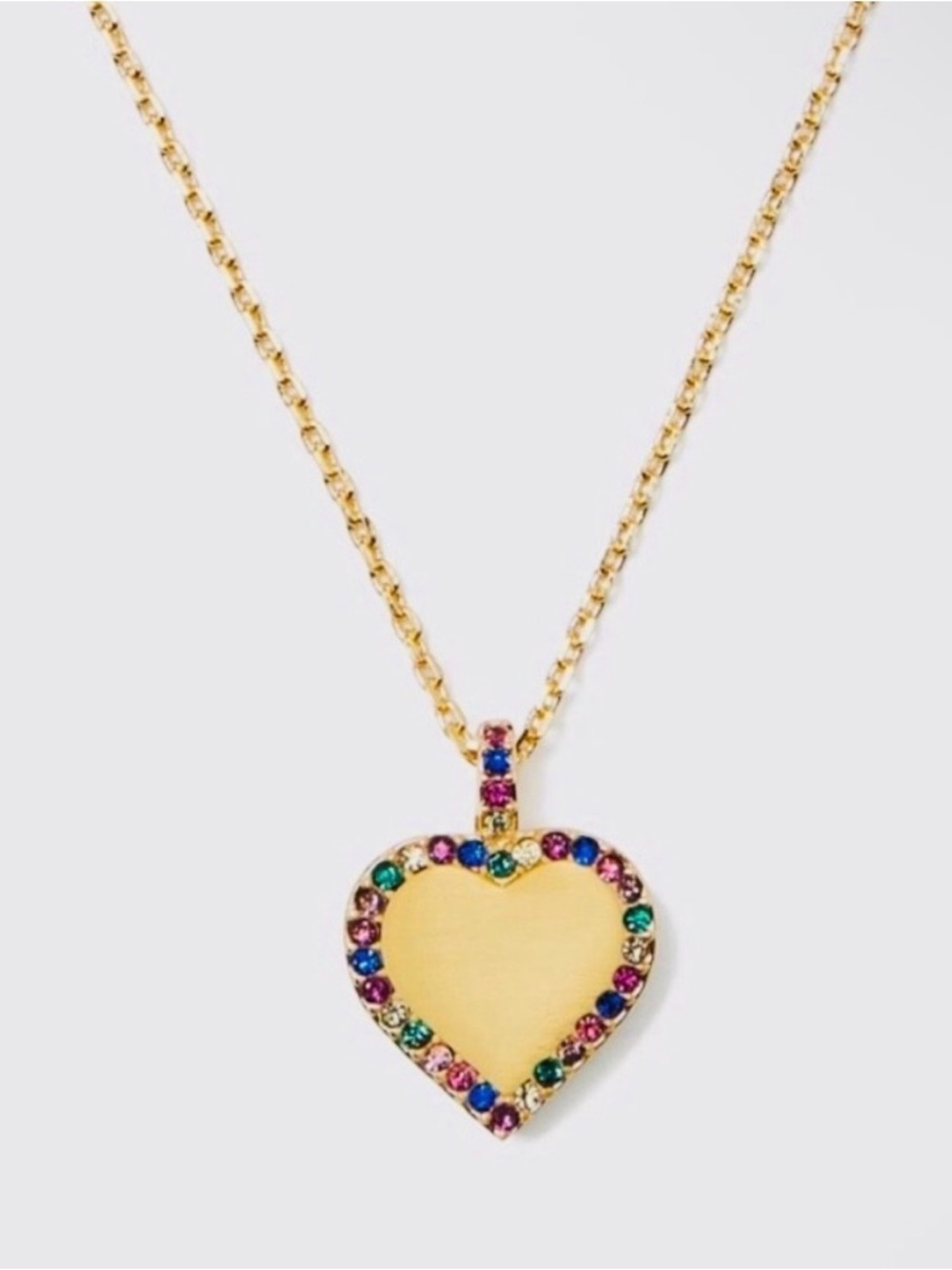 Kate Spade Gold Heart Pendant Necklace With Dustbag